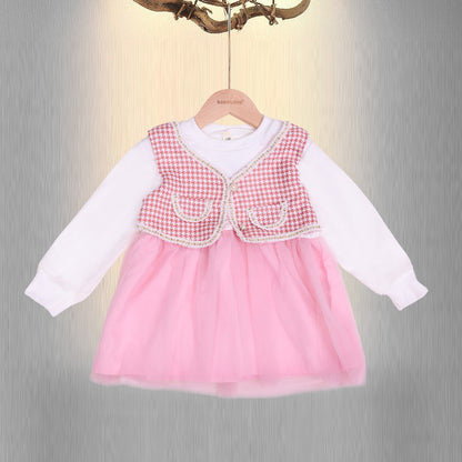 Girls Embellished Full Sleeve Casual Dress