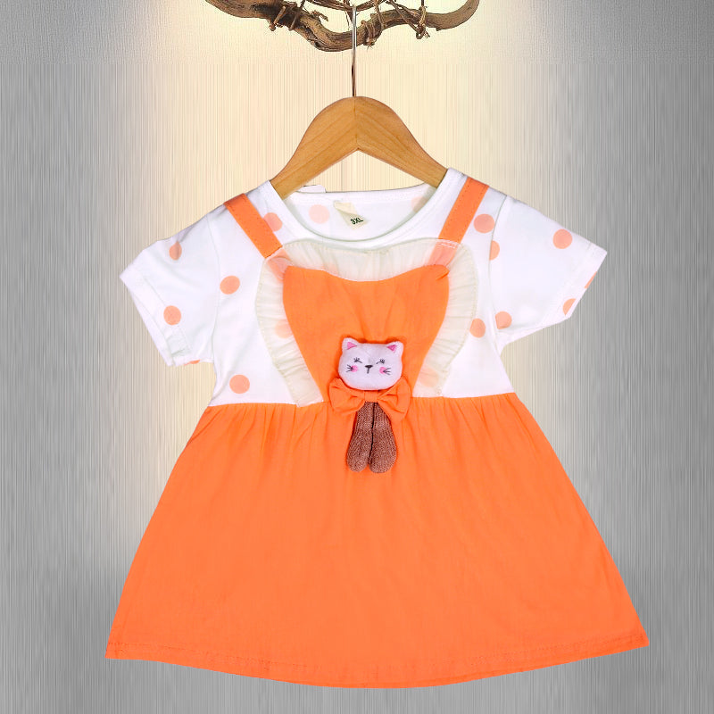 Half Sleeves Kitty Cuddle Bow Dress