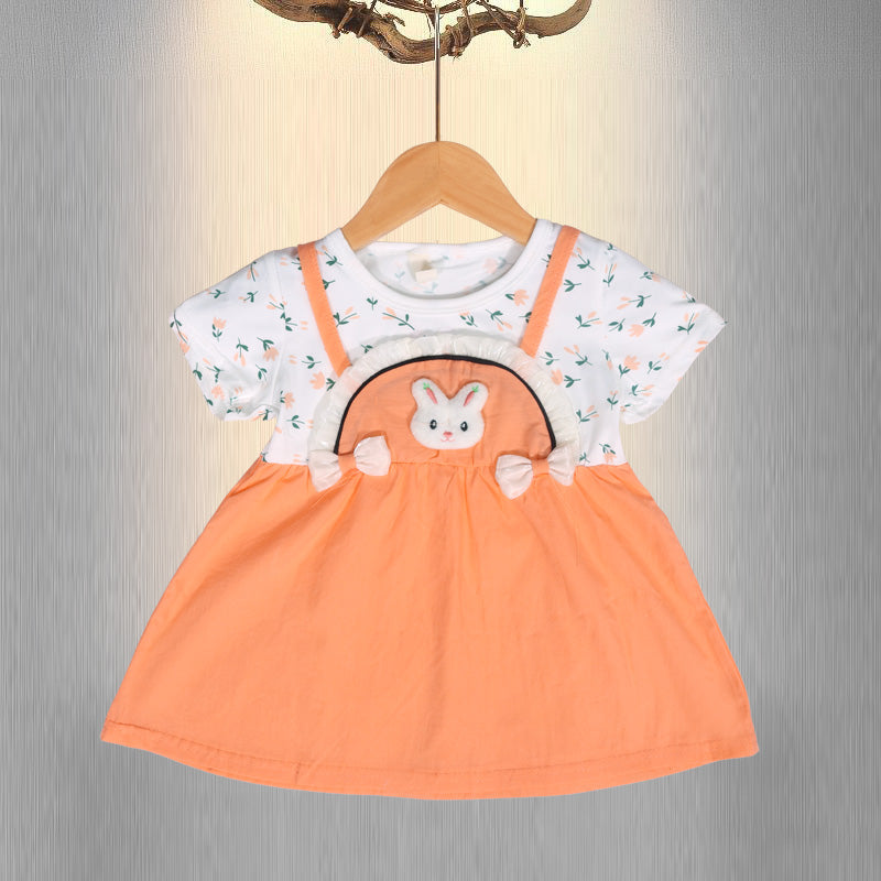 Bunny Bow Half Sleeves Dress