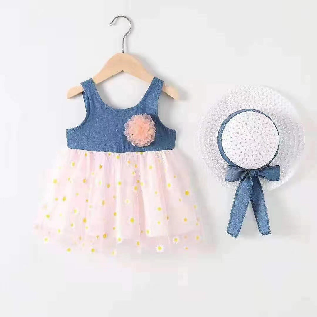 Petal Blossom Baby Girl Frock with Hat