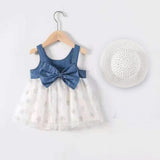 Bowtiful Bloom Baby Girl Frock with Hat Set
