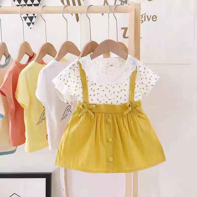 Girls Short Sleeved Cotton Frock