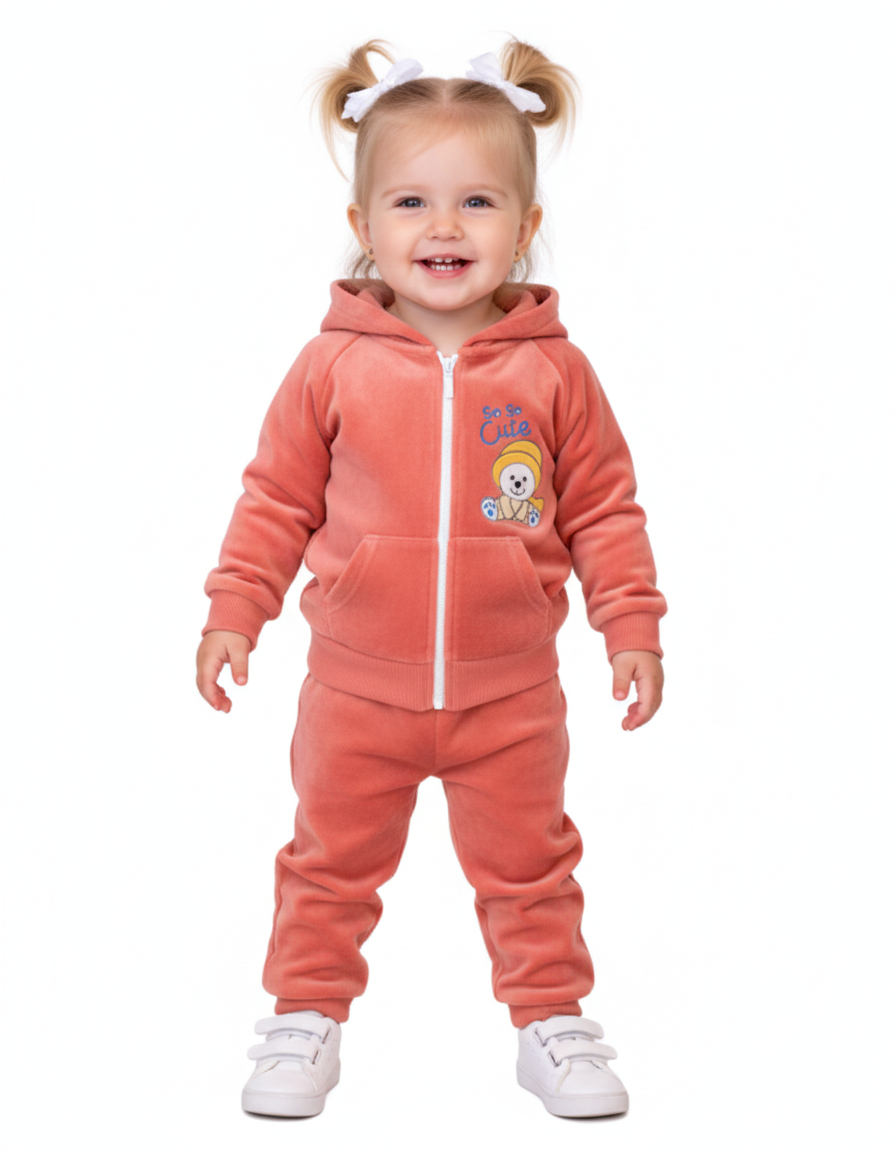 Cute Character Full-Zip Jacquard Bonding Set