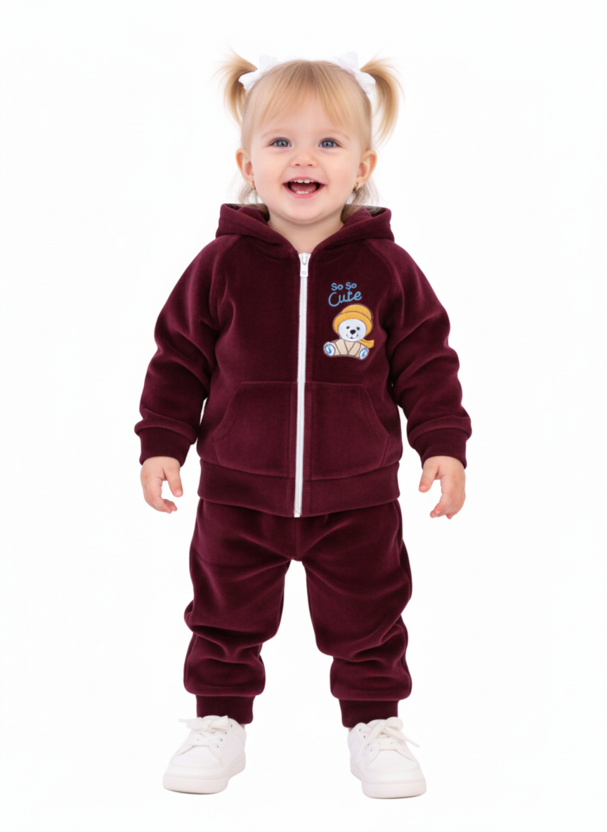 Cute Character Full-Zip Jacquard Bonding Set