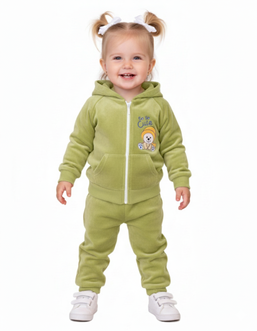 Cute Character Full-Zip Jacquard Bonding Set