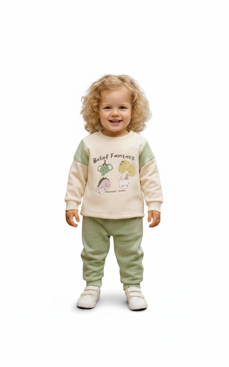 Fantasy Character Color-Block Sweatshirt Set