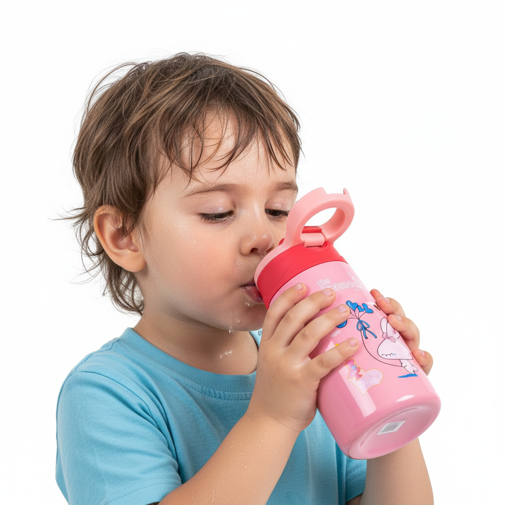 Stainless Steel Kids Sipper Bottle with Flip-Top Lid – Leak-Proof &amp; Travel Friendly