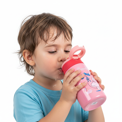 Stainless Steel Kids Sipper Bottle with Flip-Top Lid – Leak-Proof &amp; Travel Friendly