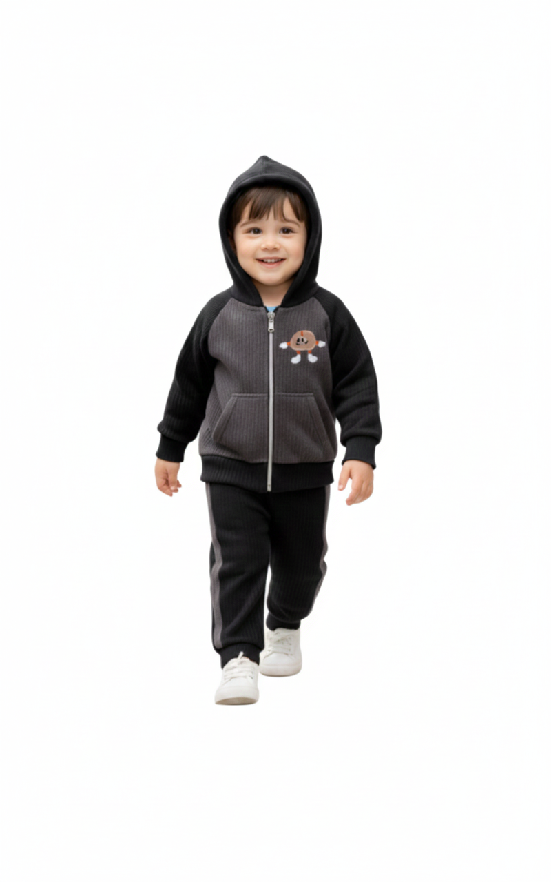 Kids Chenille Bonding Full-Zip Hoodie Set