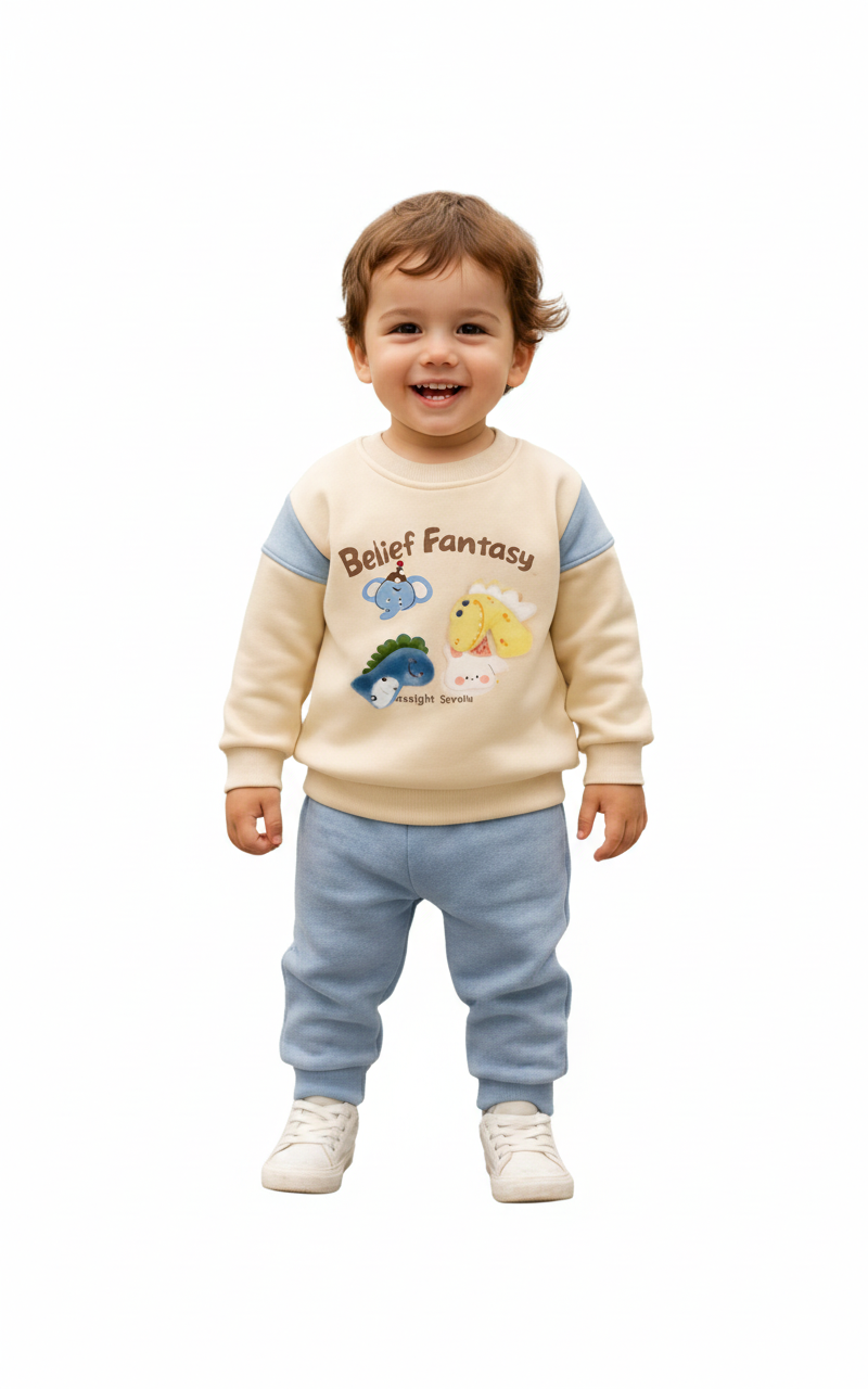 Fantasy Character Color-Block Sweatshirt Set