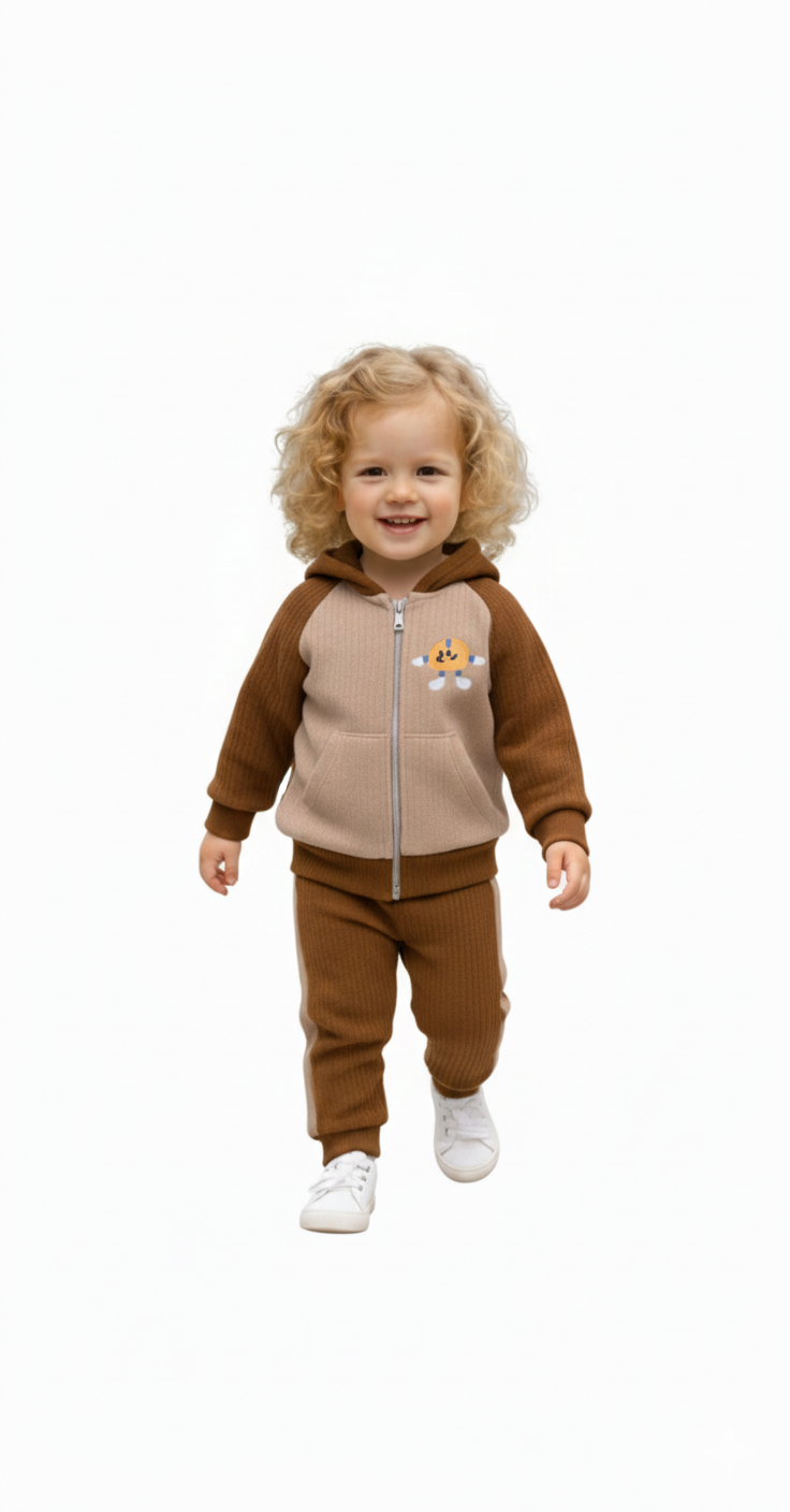 Kids Chenille Bonding Full-Zip Hoodie Set