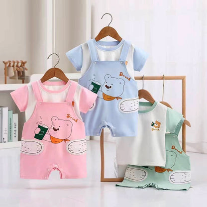 Baby Bear Cotton T-shirt &amp; Dungaree