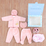 Gift Box- 5 Piece Co-ord set with booties and Pillow