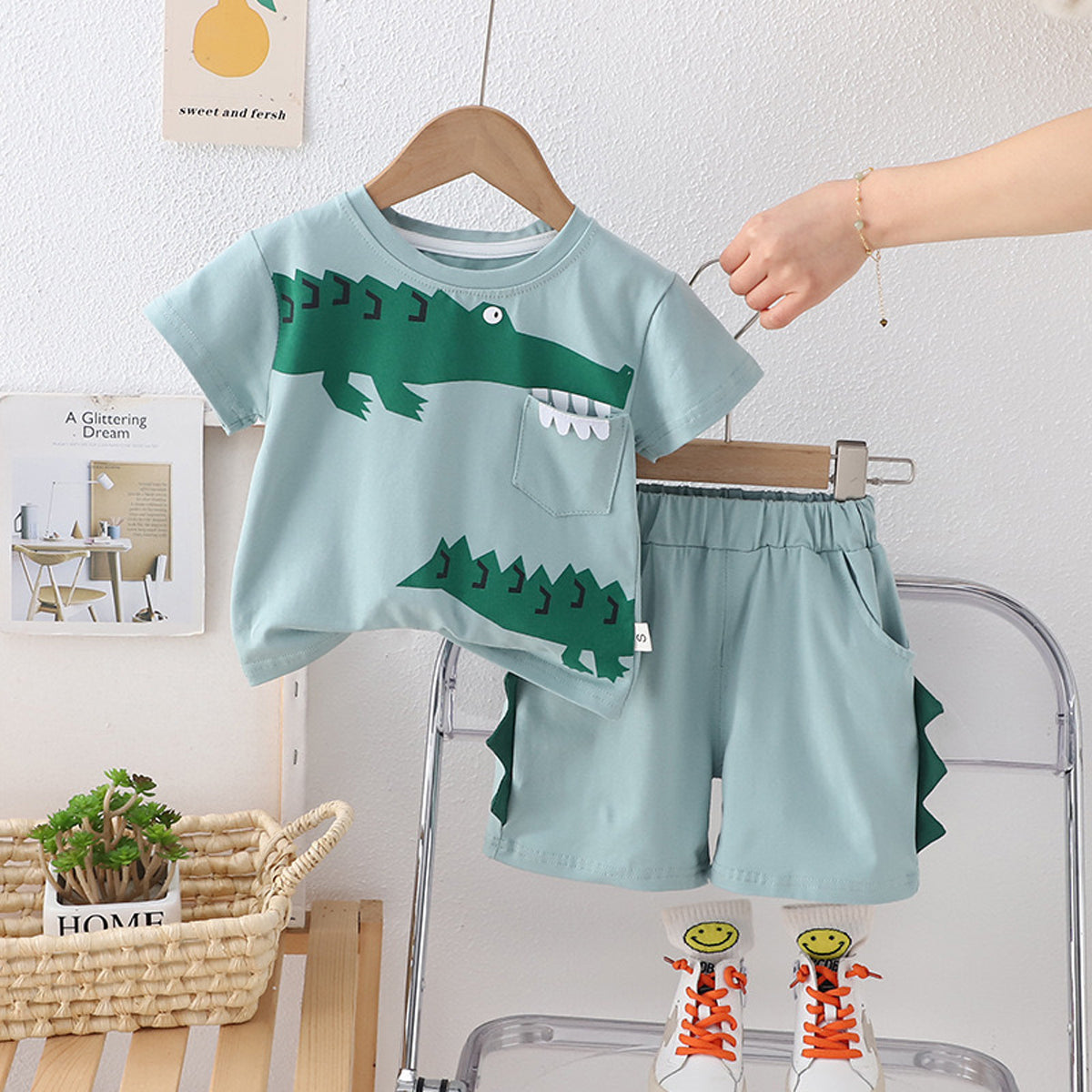 Kids Crocodile Cutie co-ord Set