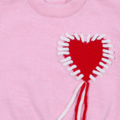 Heart with Draw strings Unisex sweater