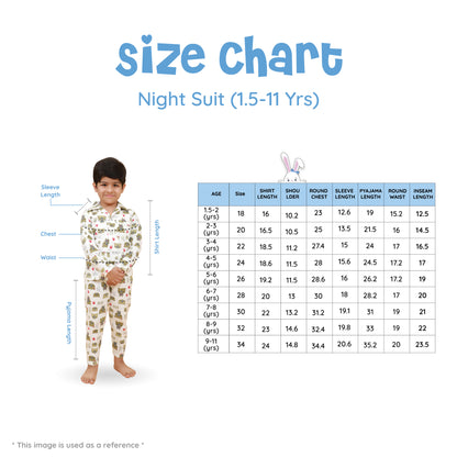 Funny Teddy Kids Unisex  Night suit