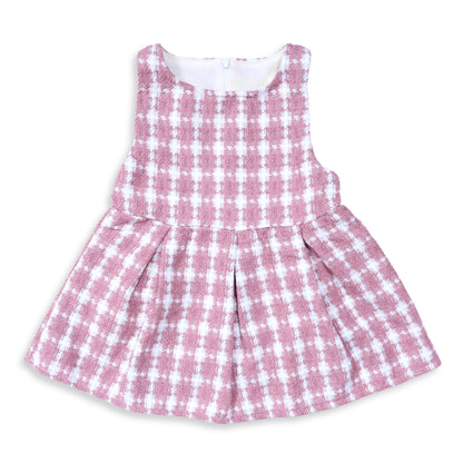 Girls warm co-ord set with checks design