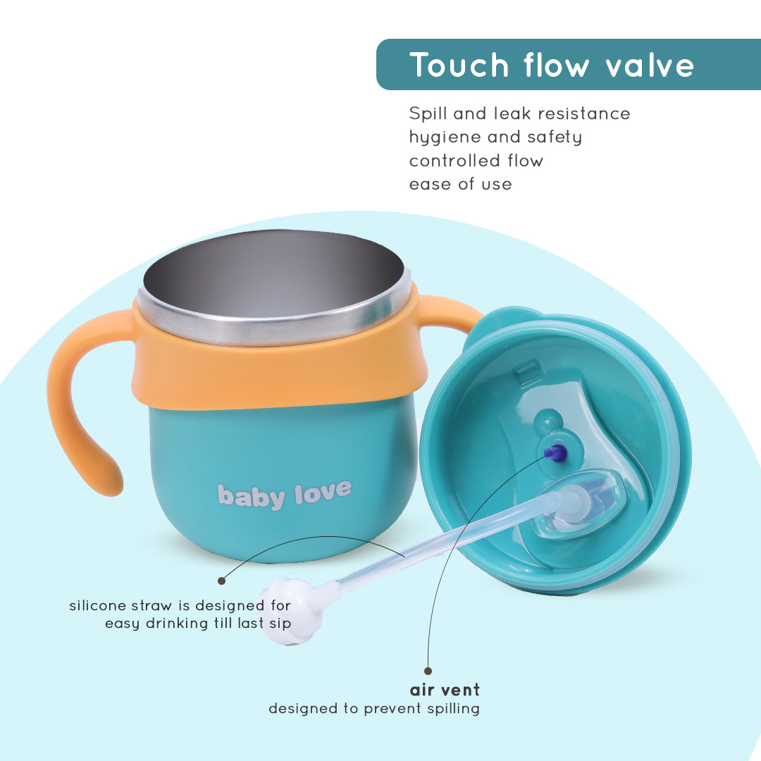 Stainless Steel Training Sipper Cup with Dual Handles for Kids