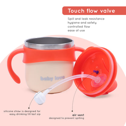 Stainless Steel Training Sipper Cup with Dual Handles for Kids