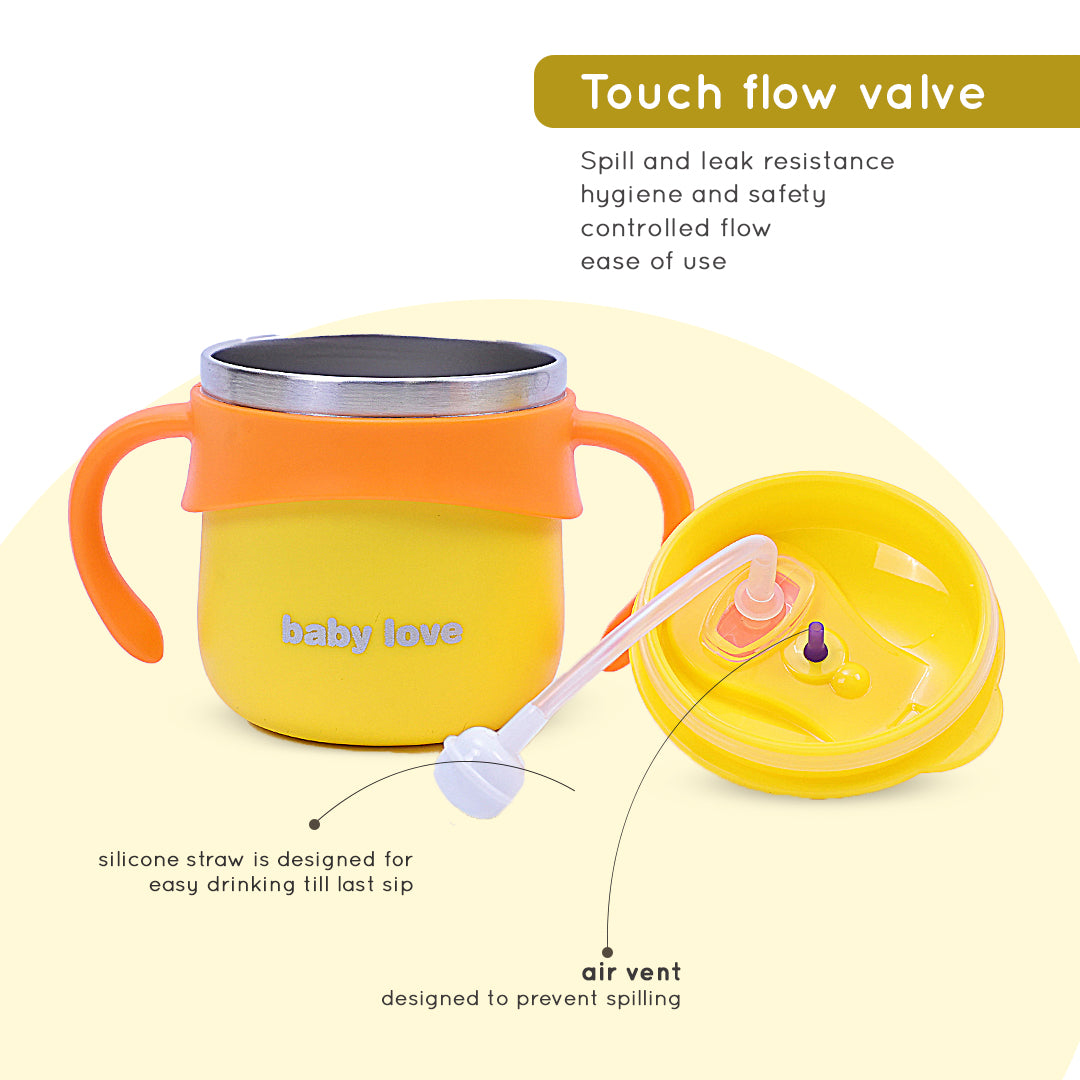 Stainless Steel Training Sipper Cup with Dual Handles for Kids