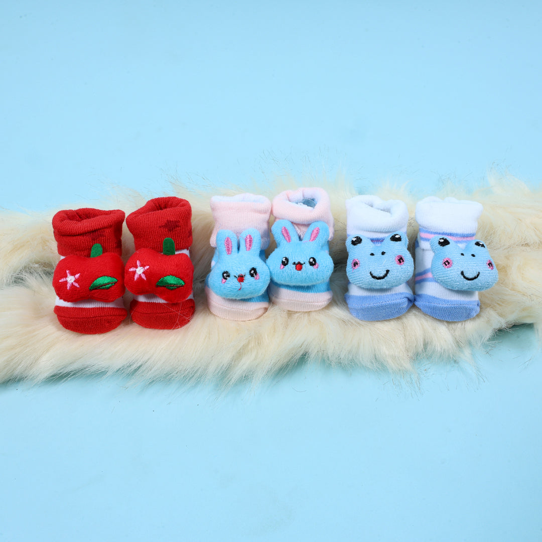 Animal Print Baby Socks (Pack of 3)