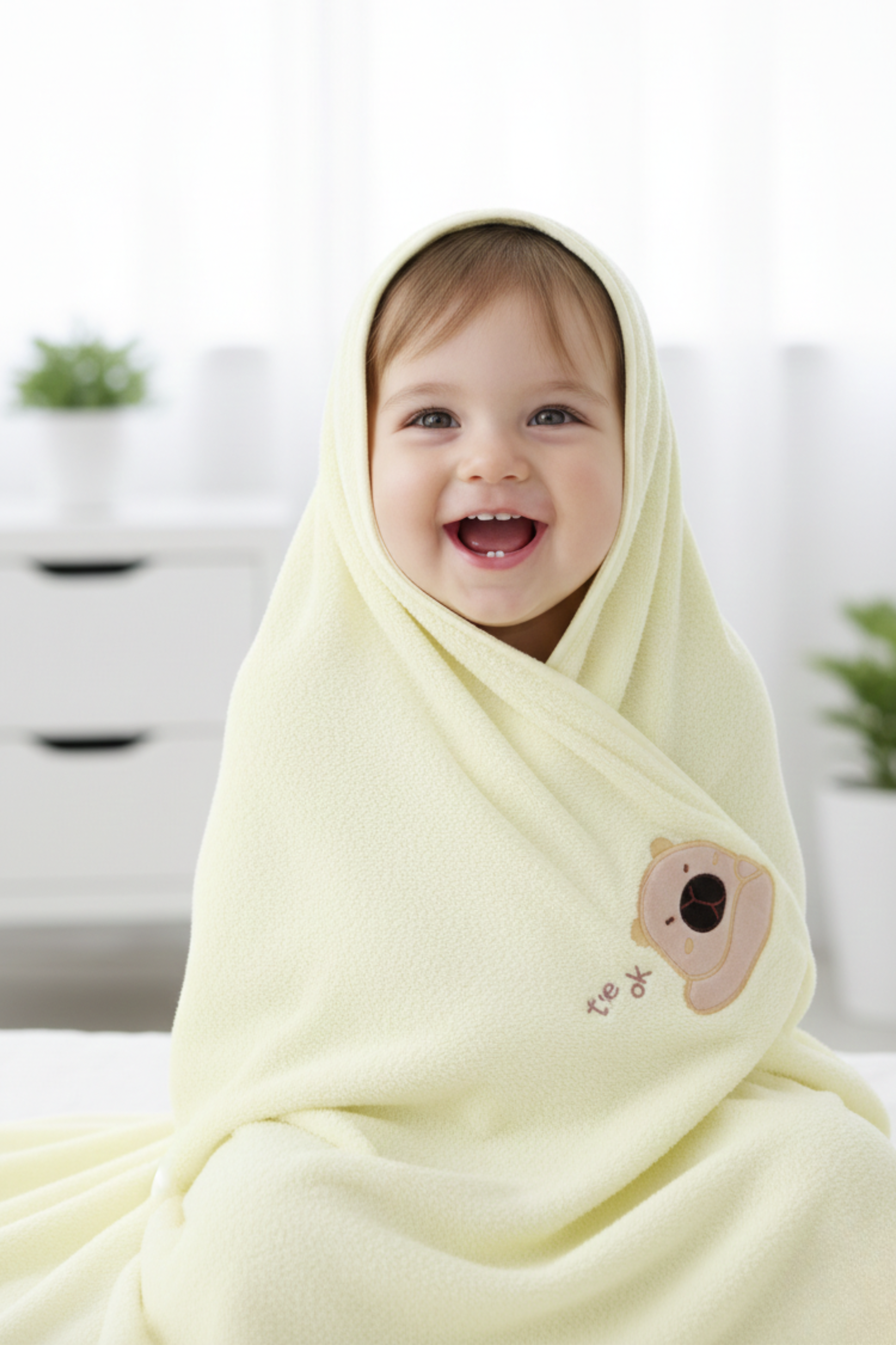 The Little Bunny Ultra-Soft Baby Towel | Gentle, Absorbent &amp; Skin-Friendly for Everyday Use