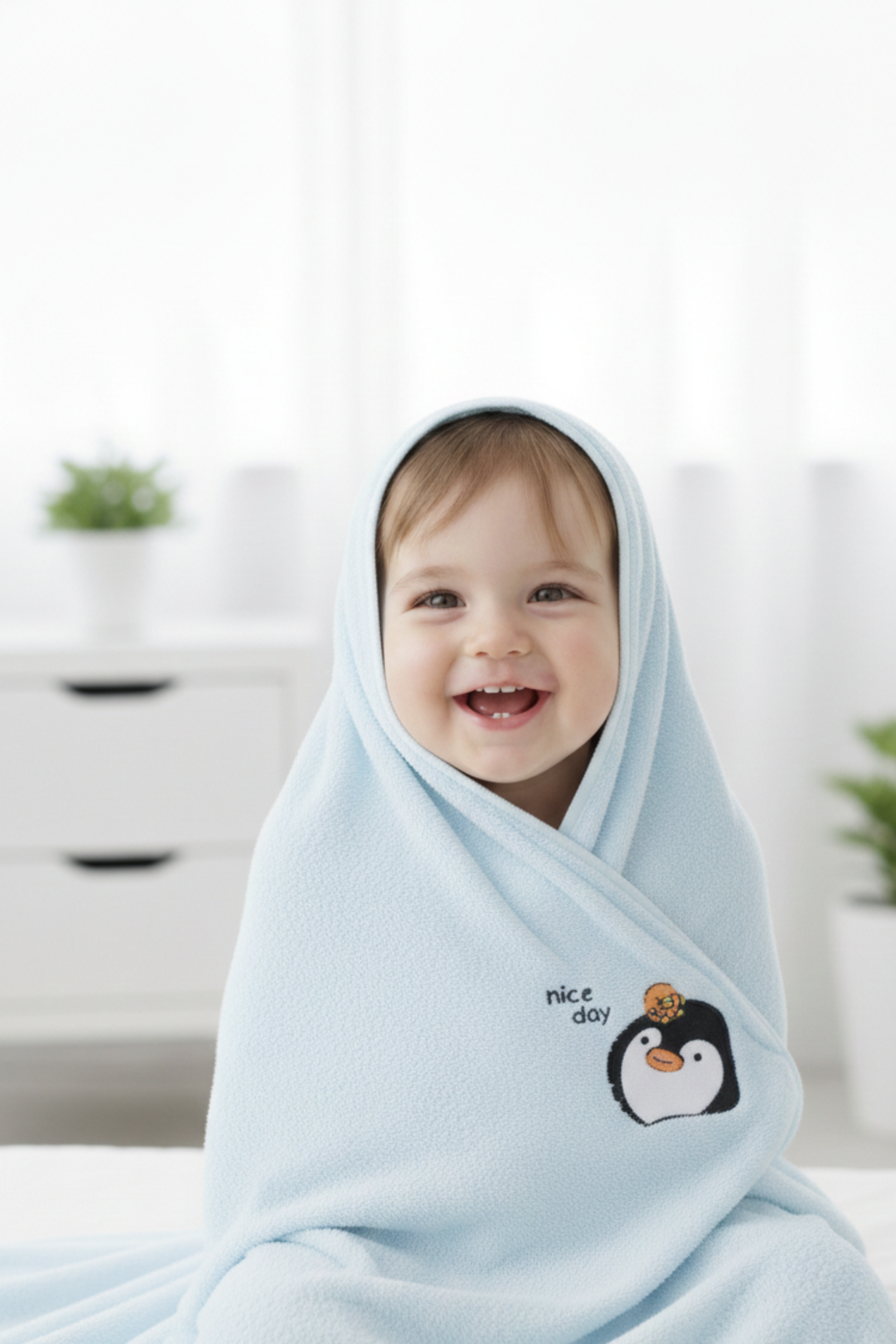 The Little Bunny Ultra-Soft Baby Towel | Gentle, Absorbent &amp; Skin-Friendly for Everyday Use