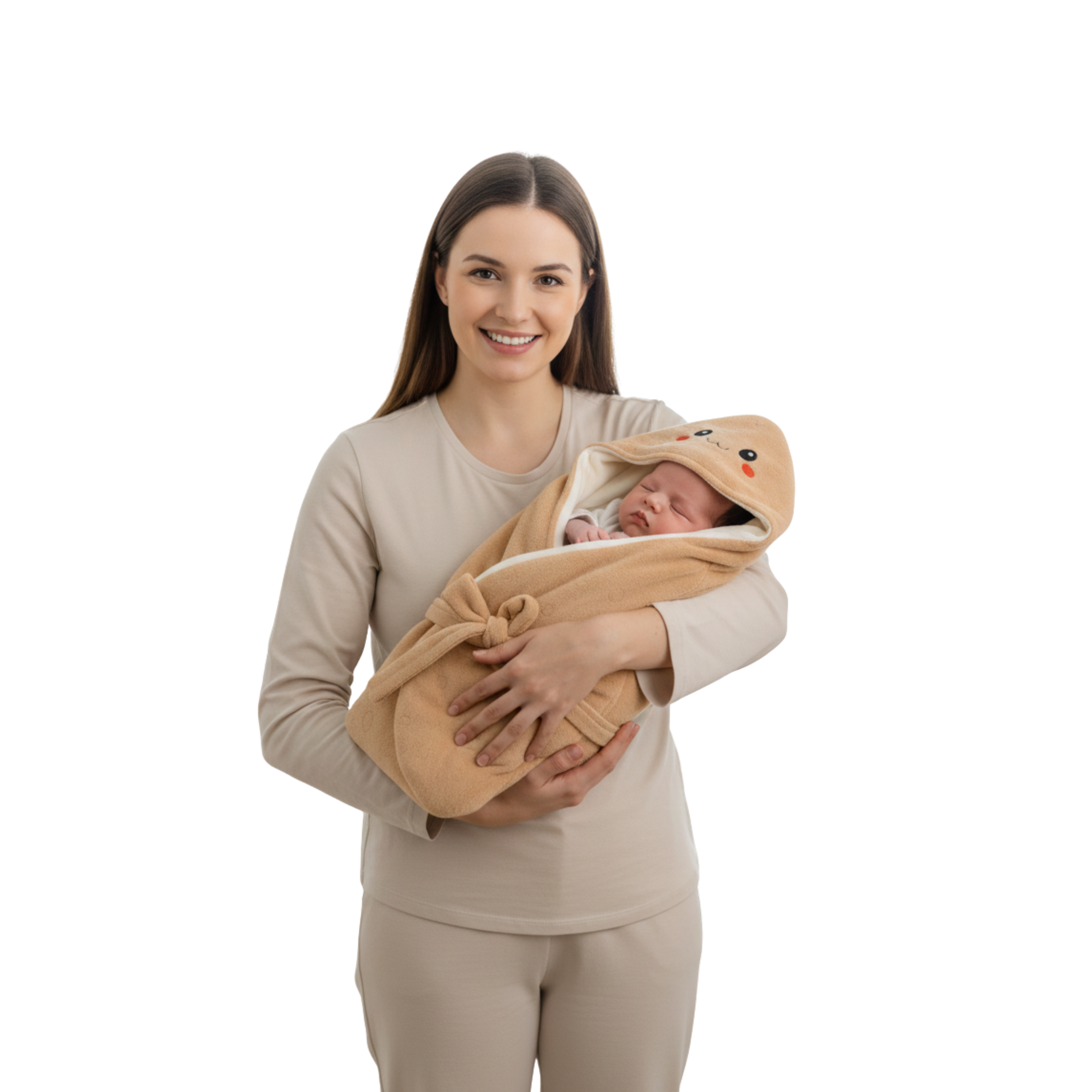 Hooded Wrap Blanket with Secure Tie Closure