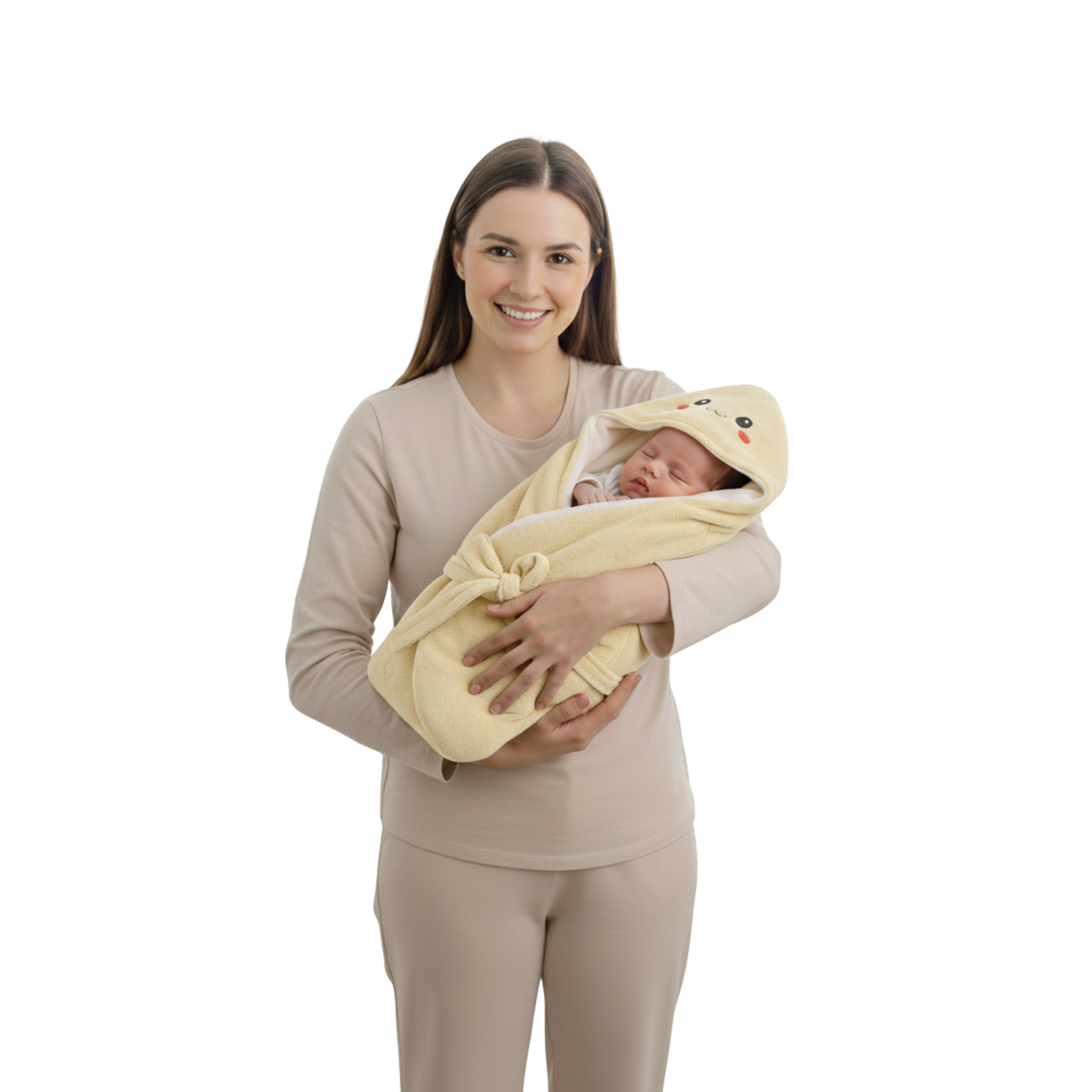 Hooded Wrap Blanket with Secure Tie Closure