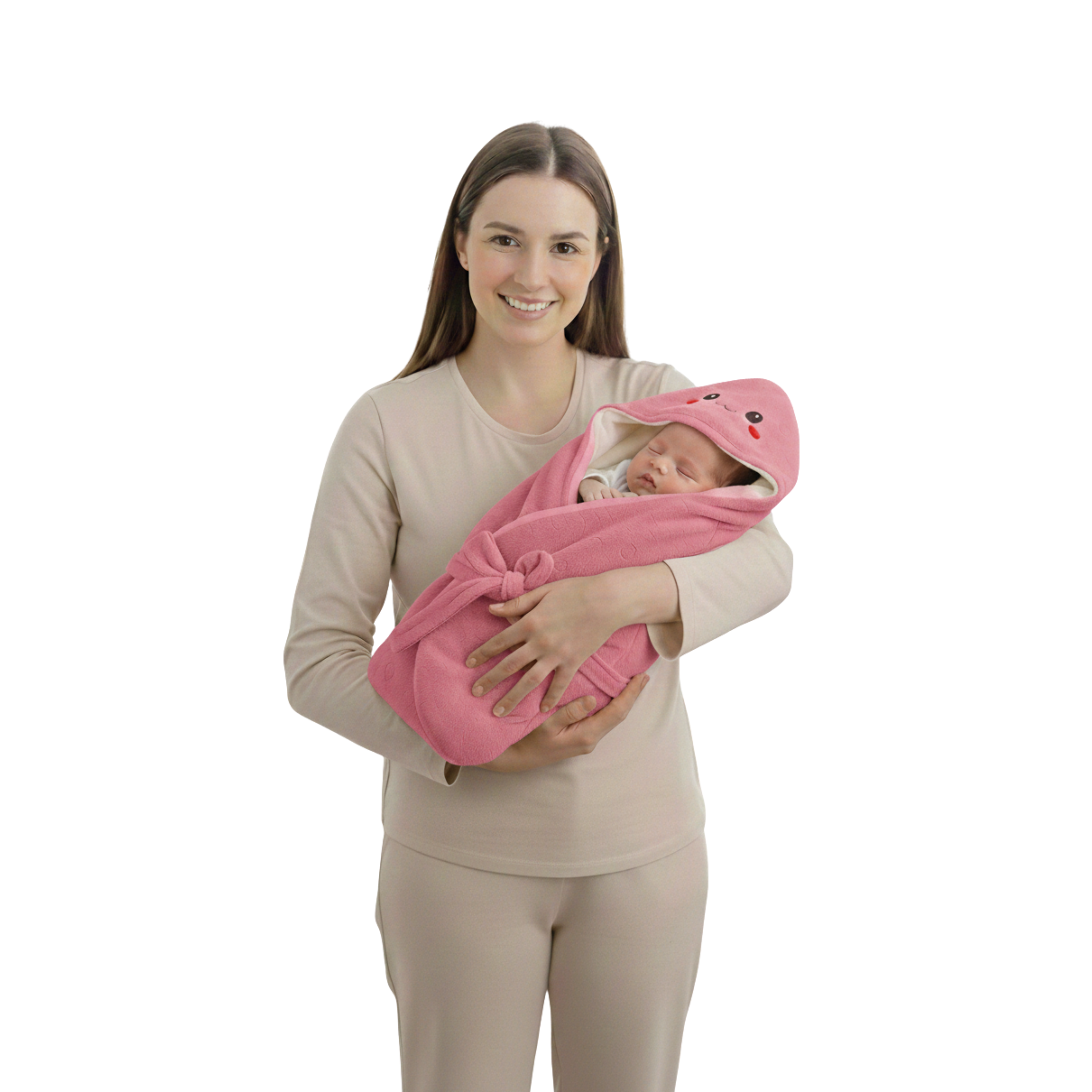 Hooded Wrap Blanket with Secure Tie Closure