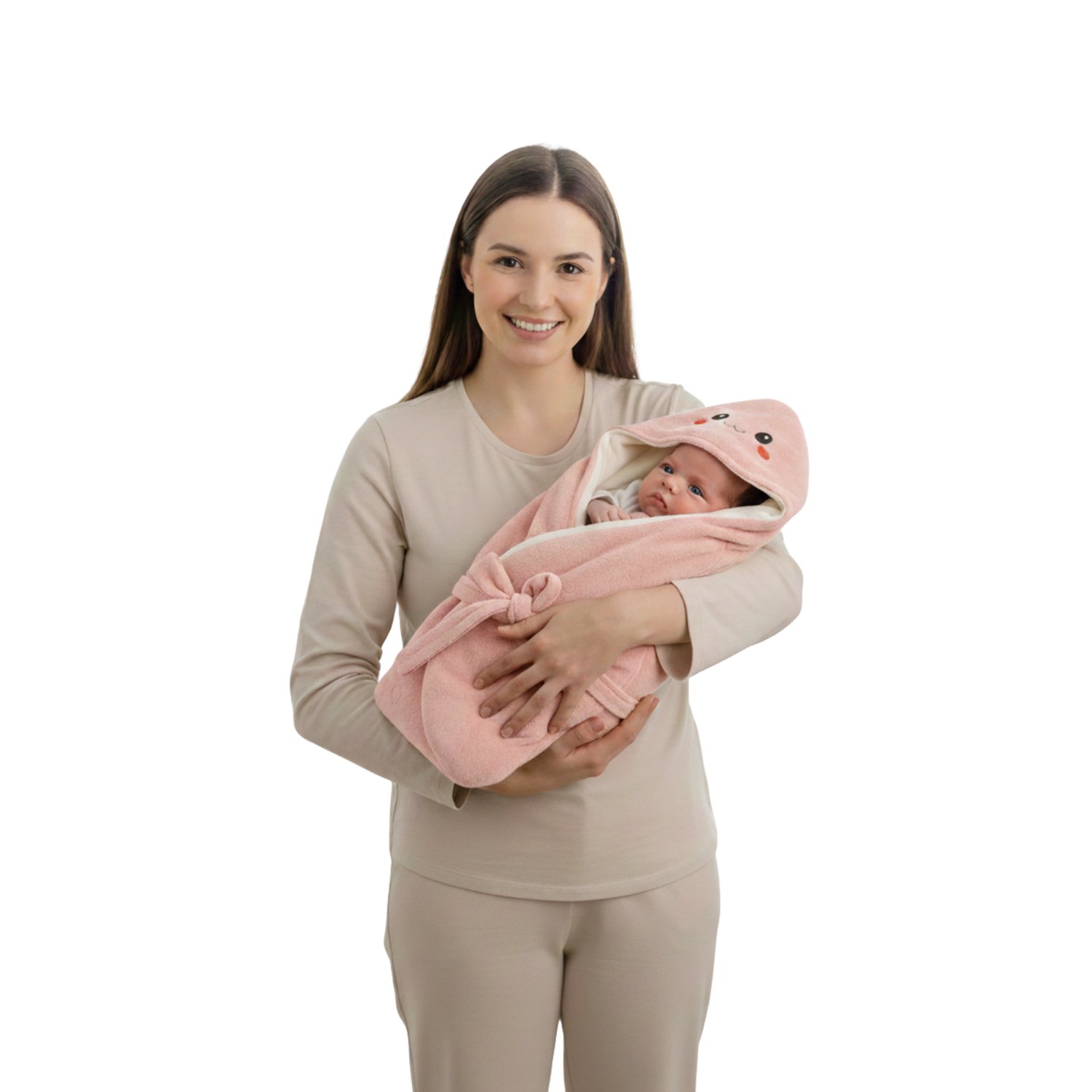 Hooded Wrap Blanket with Secure Tie Closure