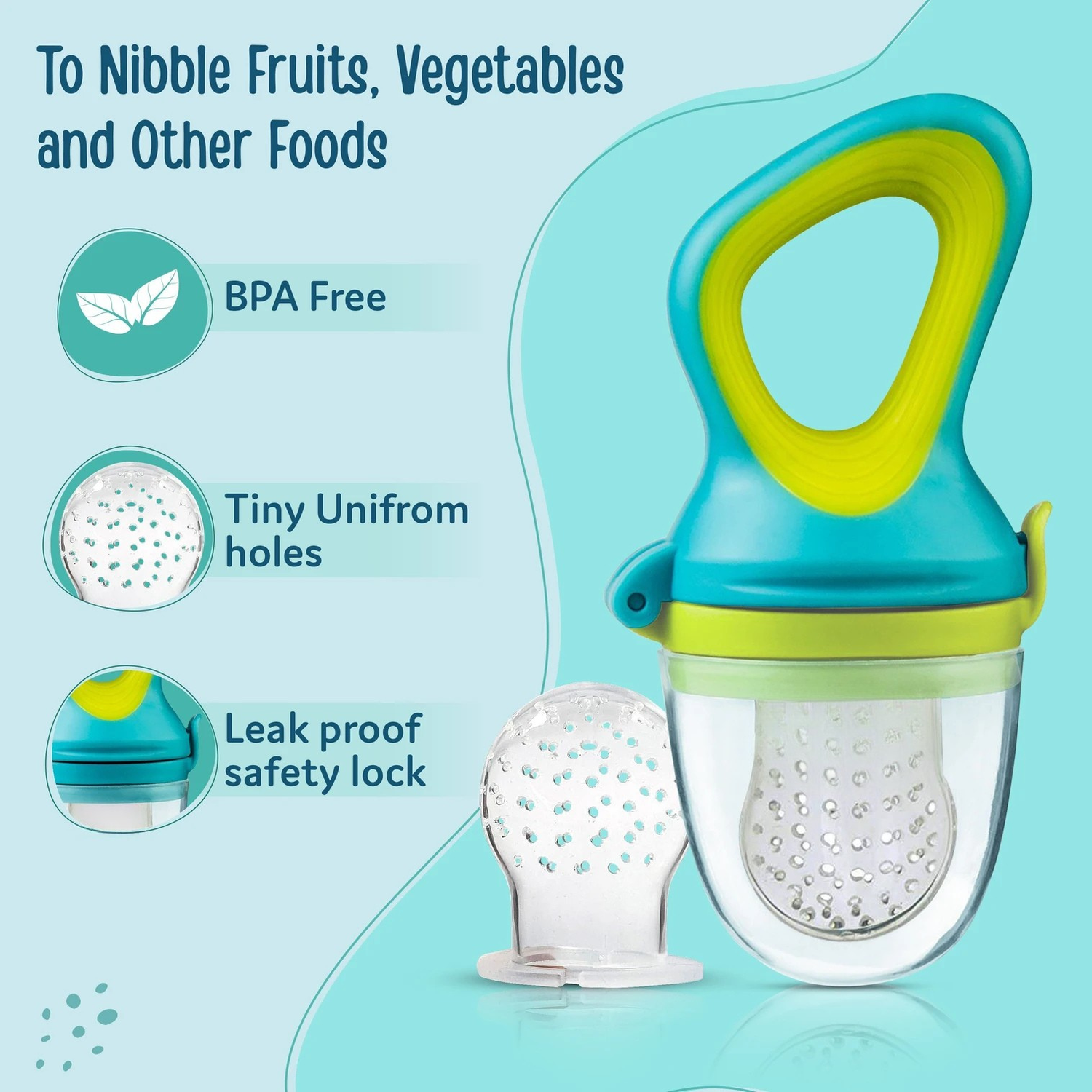 The Little Bunny Silicone Baby Fruit Feeder &amp; Teether Pacifier-PB2153