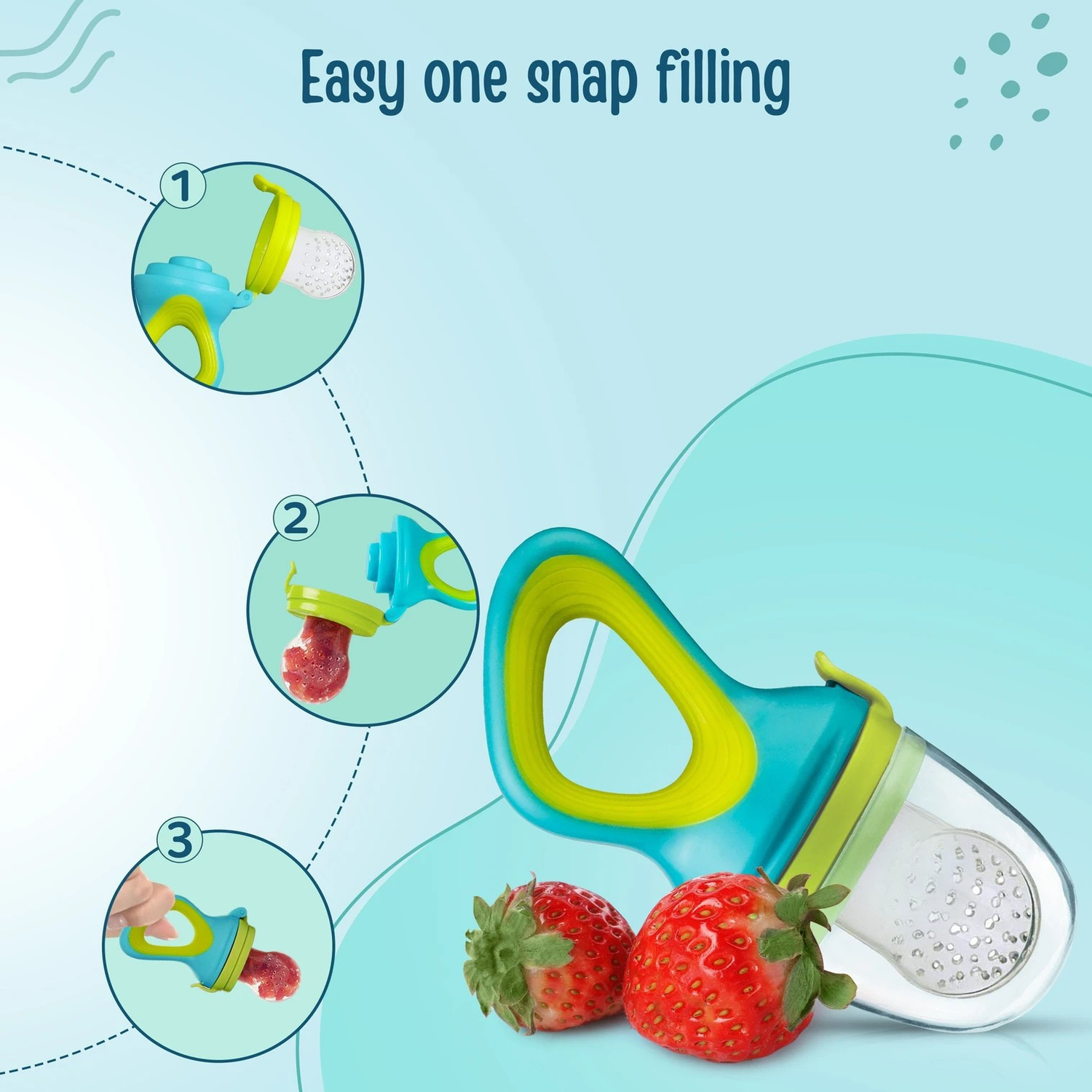 The Little Bunny Silicone Baby Fruit Feeder &amp; Teether Pacifier-PB2153