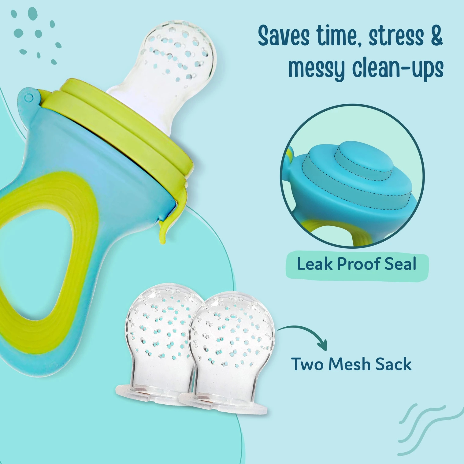 The Little Bunny Silicone Baby Fruit Feeder &amp; Teether Pacifier-PB2153