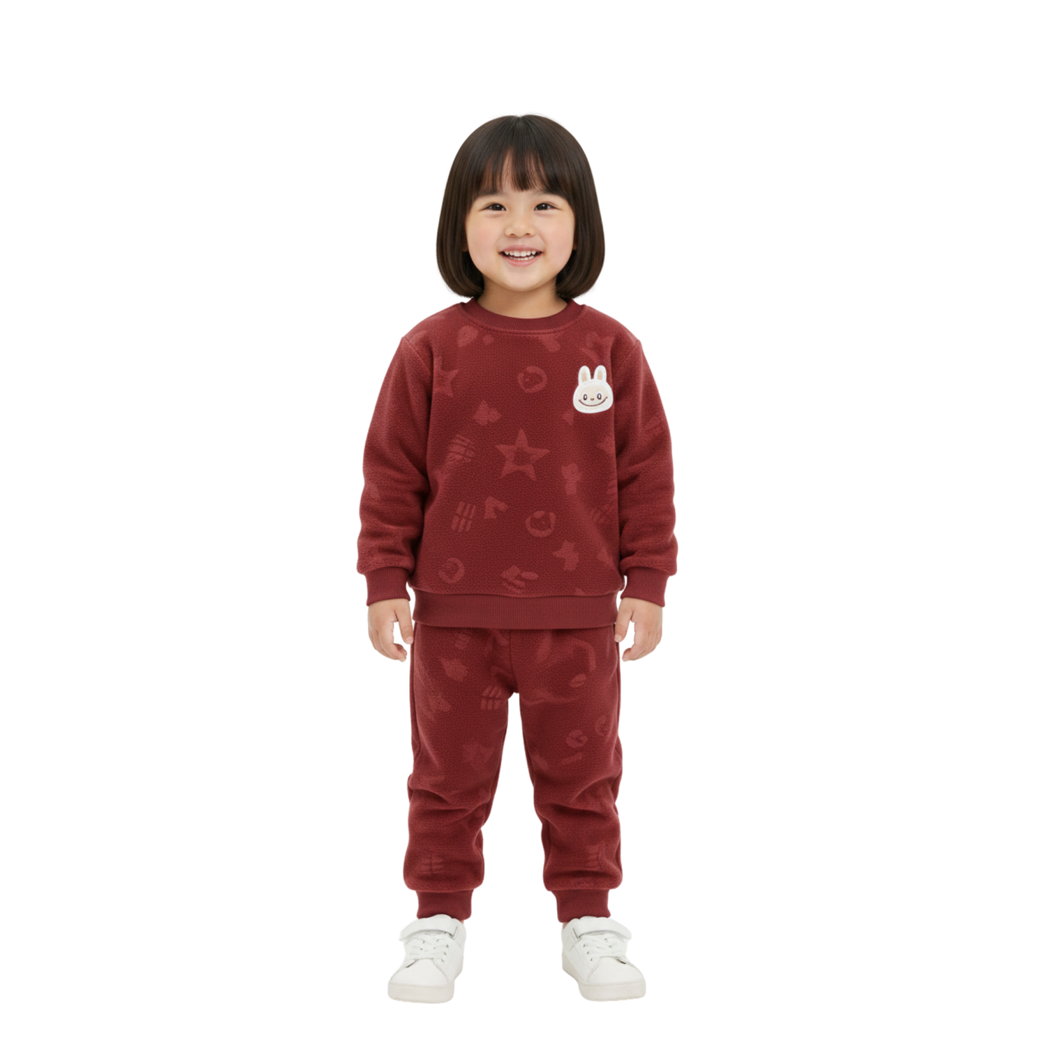 Aoli Embossed Bonding Sweatshirt Set