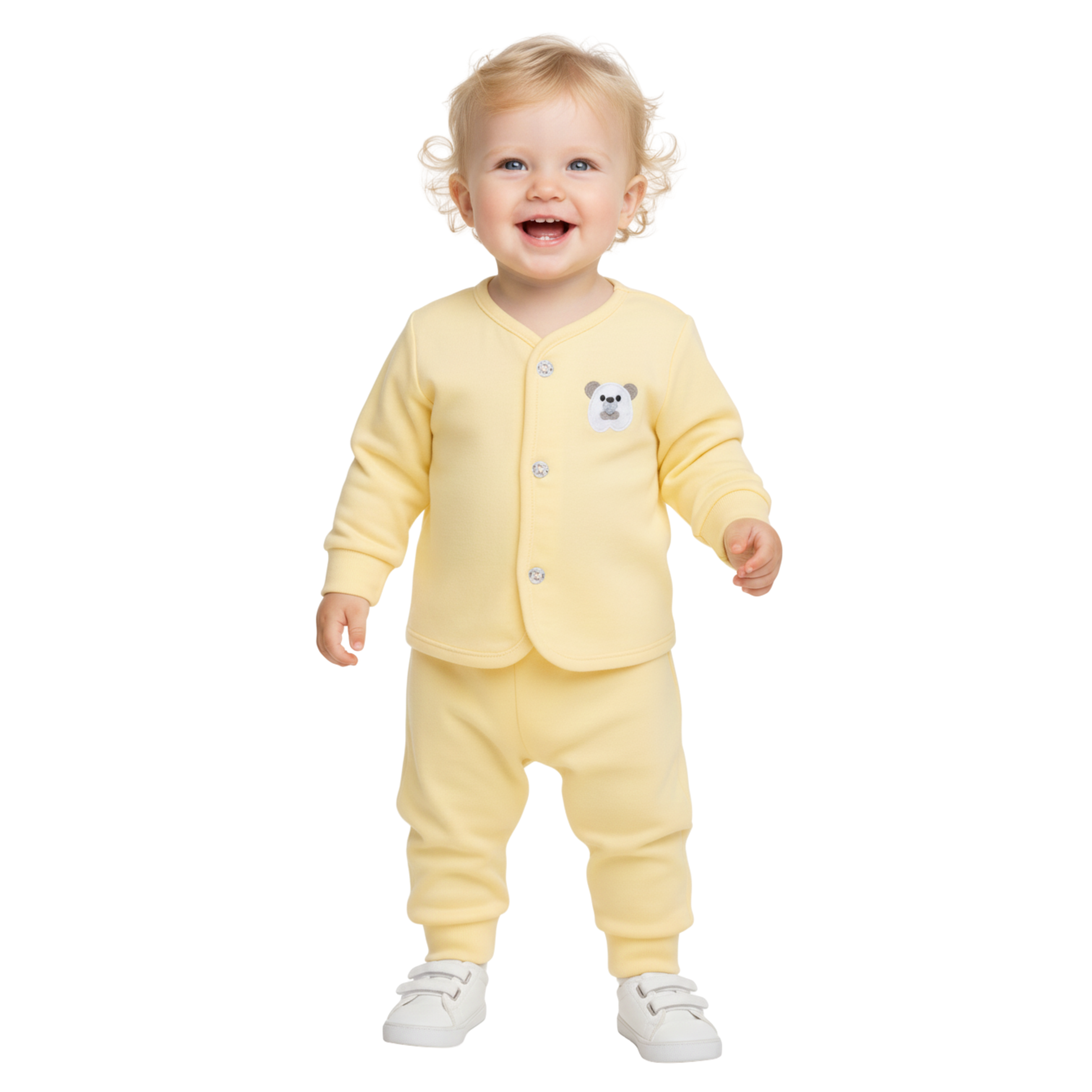 Brushed Interlock Button-Front Pajama Set