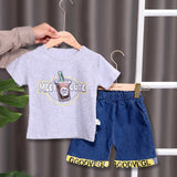 Boba Tea Boys T-Shirt & Denim Shorts Set