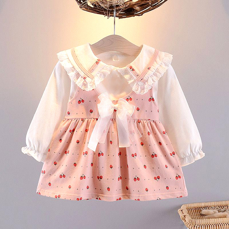 Strawberry Peter Pan Collared Dress