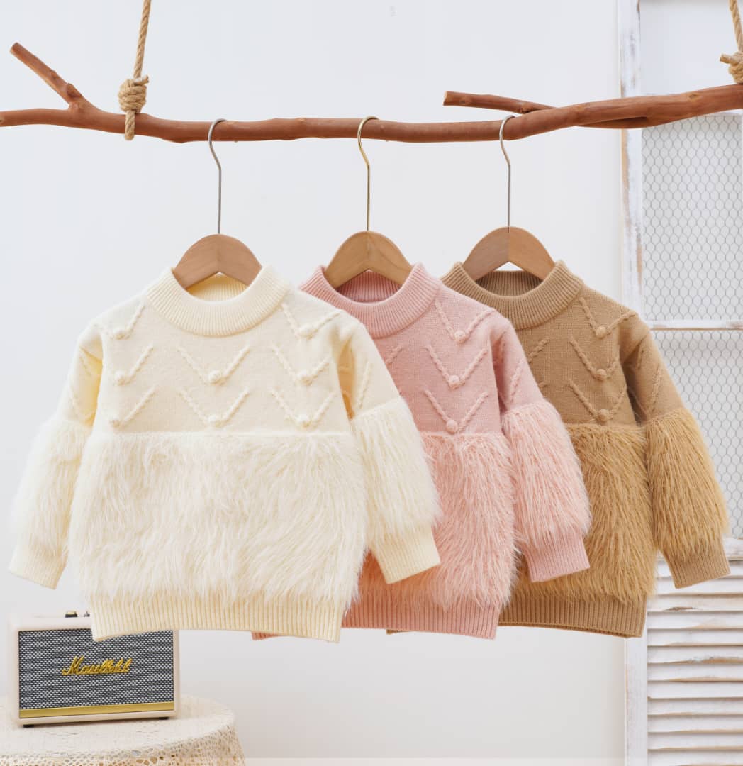 Girls Fur Elegance Sweater