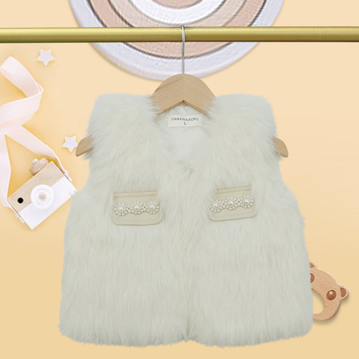 Warm cuttie fur jacket