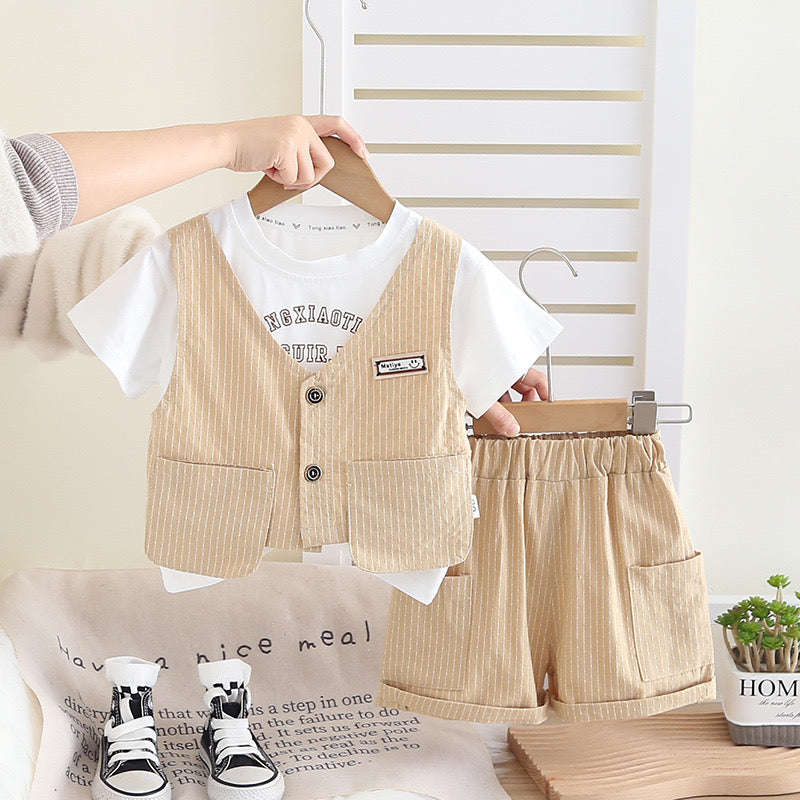 Summer Shorts Set with Waist coat