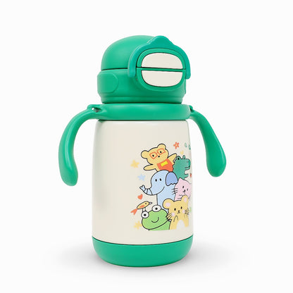 Durable Stainless Steel Kids Sipper Bottle with Strap – Leakproof &amp; Travel-Friendly