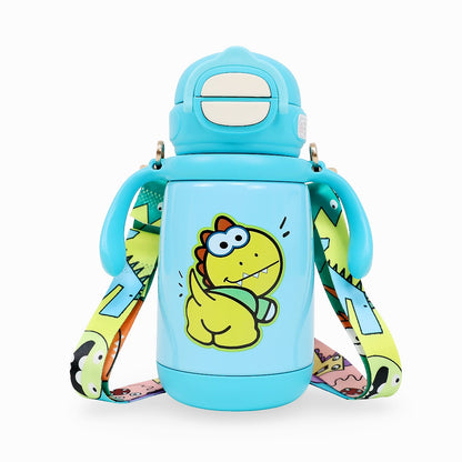 Durable Stainless Steel Kids Sipper Bottle with Strap – Leakproof &amp; Travel-Friendly