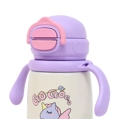 Durable Stainless Steel Kids Sipper Bottle with Strap – Leakproof &amp; Travel-Friendly