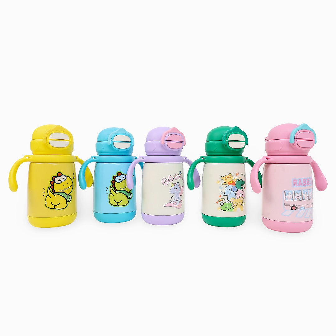 Durable Stainless Steel Kids Sipper Bottle with Strap – Leakproof &amp; Travel-Friendly