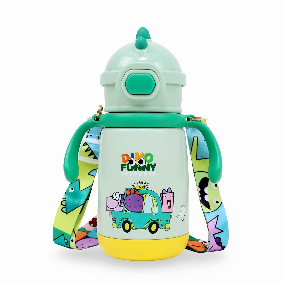 Stainless Steel Kids Sipper Bottle with Strap – Safe, Leakproof &amp; Easy to Carry