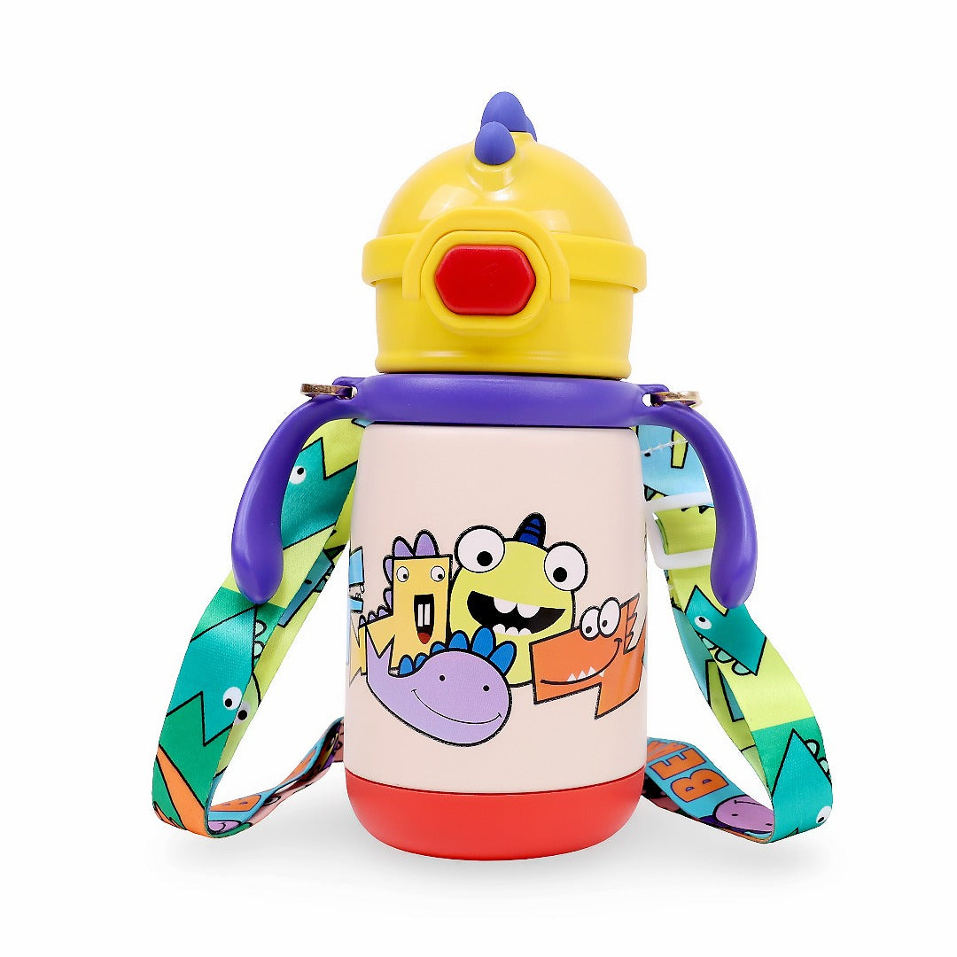 Stainless Steel Kids Sipper Bottle with Strap – Safe, Leakproof &amp; Easy to Carry