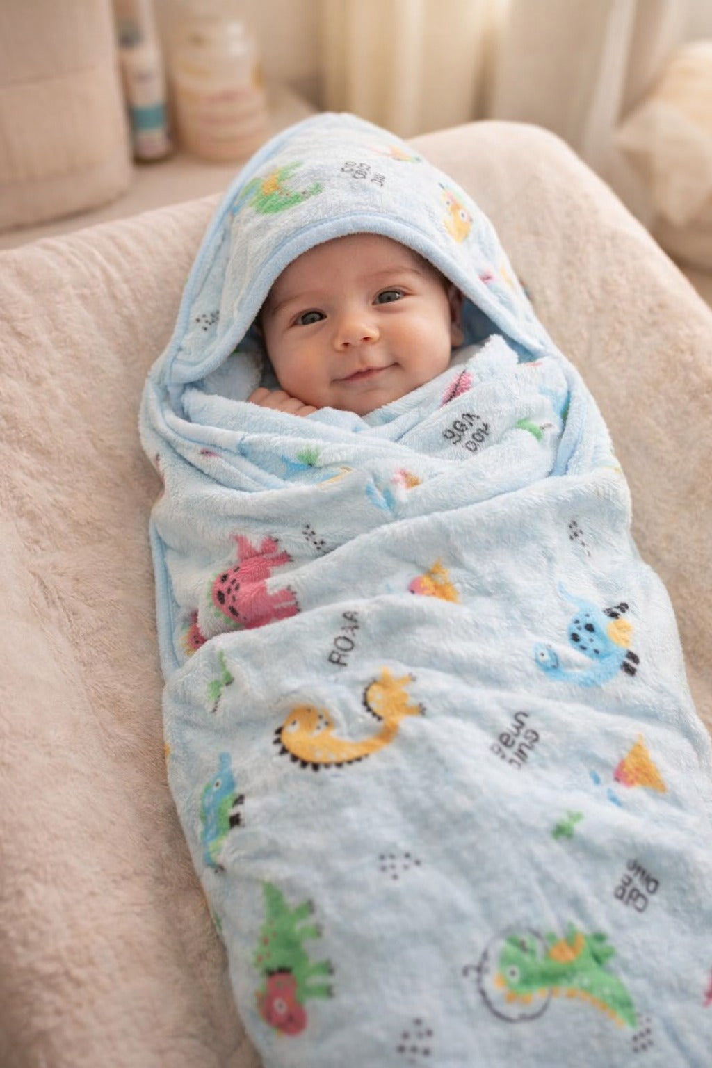 Soft Baby Hooded Bath Towel Set for Newborns &amp; Toddlers | Absorbent, Lightweight &amp; Skin-Friendly