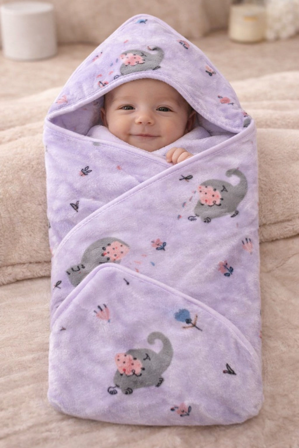 Soft Baby Hooded Bath Towel Set for Newborns &amp; Toddlers | Absorbent, Lightweight &amp; Skin-Friendly