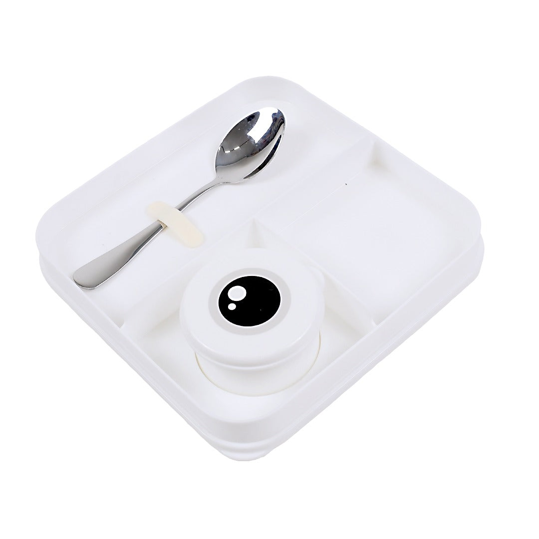 Kids Stainless Steel Lunch Box with Cute Elephant Design and Secure Locking Lid